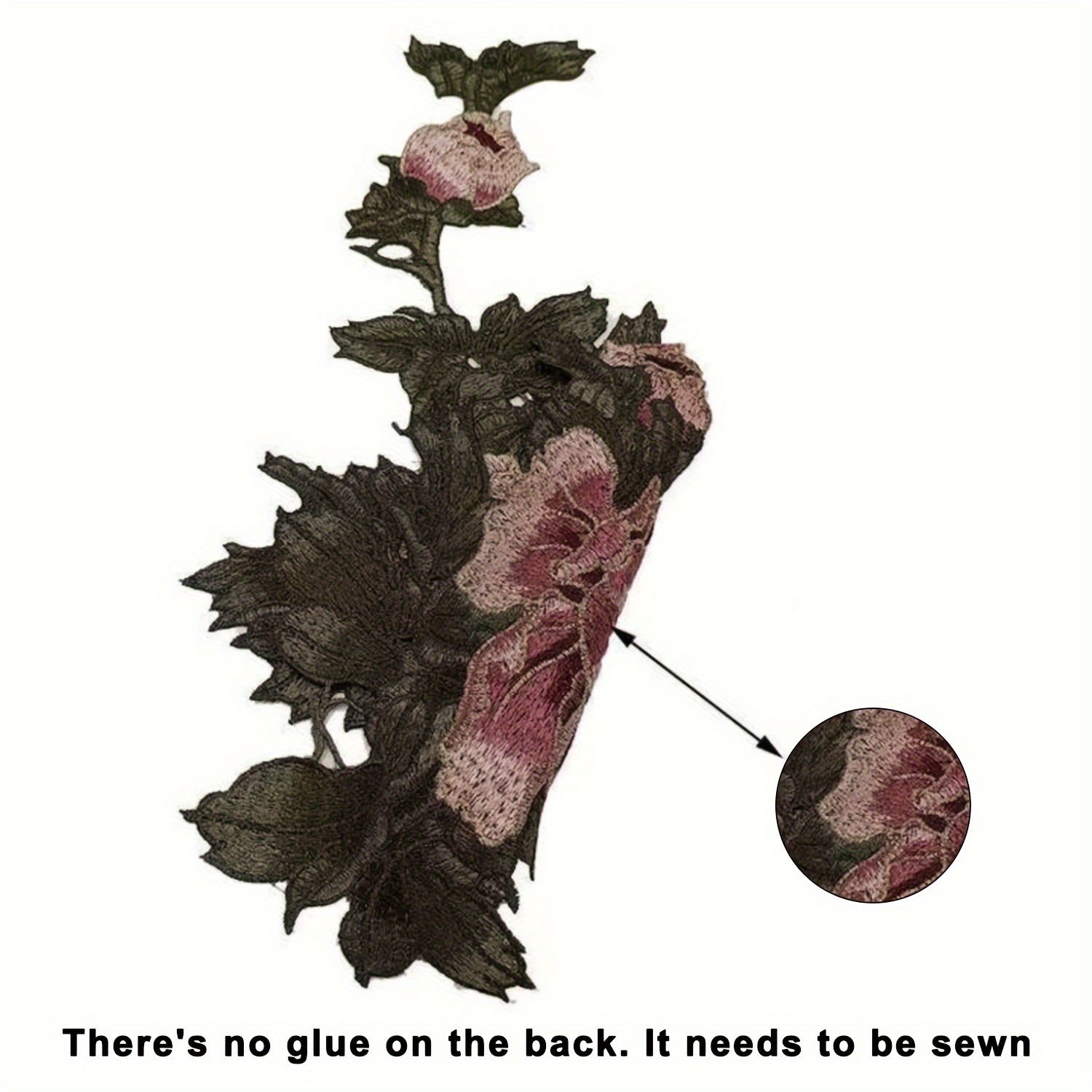 Large Embroidered 3D Peony Flowers Sew Patches for Dresses
